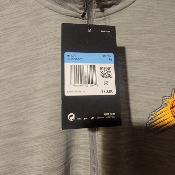 Nike Player Issue PE Phoenix Suns Zip Training Warm-Up Shirt Sz Med CN3300-002 - Picture 2 of 5